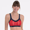 ANITA Momentum Red/Blue Iris Wireless Sports Bra (#5529)