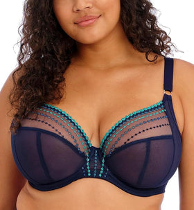 ELOMI Matilda Black Dot, Siren Song, Clove Underwire Plunge Bra (#EL8900)