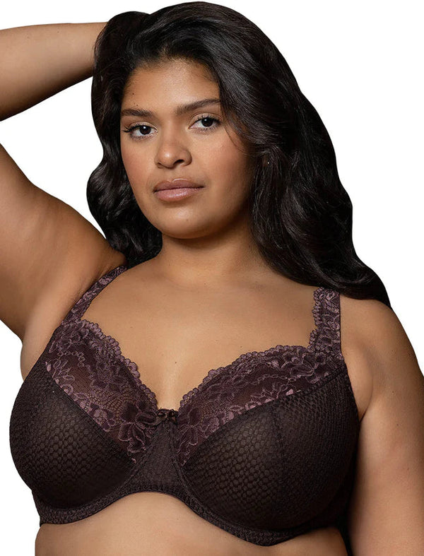 FIT FULLY YOURS Serena Lace Steel Blue Underwire Bra (#B2761)