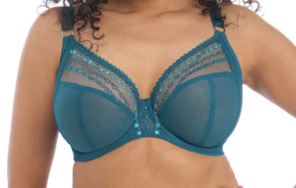 ELOMI Matilda Kiss and Blue Star Underwire Plunge Bra (#EL8900)