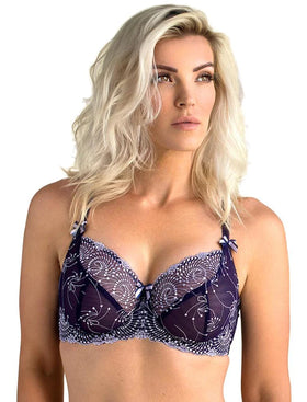 Fit Fully Yours Nicole See-Thru Lace Underwire/Purple Lilac (#B2271)