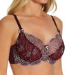 FIT FULLY YOURS Nicole See-Thru Lace Underwire Navy Coral Bra (#B2271)