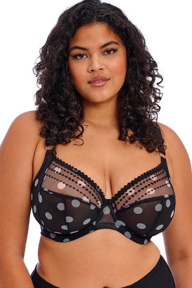 ELOMI Matilda Black Dot, Siren Song, Clove Underwire Plunge Bra (#EL8900)