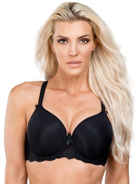 FIT FULLY YOURS Elise Black/underwire bra with Moulded cups #B1812