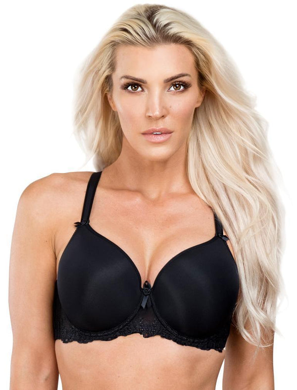 FIT FULLY YOURS Elise Black/underwire bra with Moulded cups #B1812